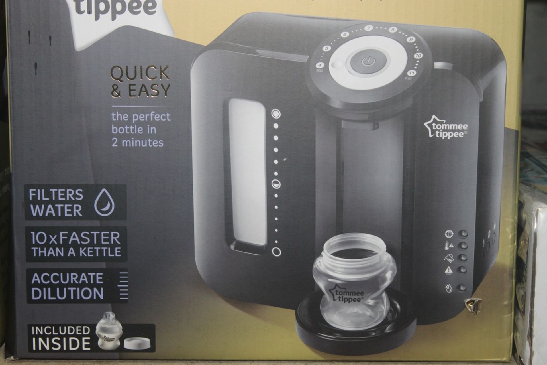 Boxed Tommee Tippee Closer to Nature Perfect Preparation Bottle Warming Station in Black RRP £70 (
