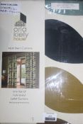 Pair of Orla Kiely Multi Stem Duck Egg Curtains RRP £70 (3744720) (Public Viewing and Appraisals