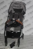 Silver Cross Galaxy Grey and Konyak Leather Stroller RRP £300 (RET00191190) (Public Viewing and
