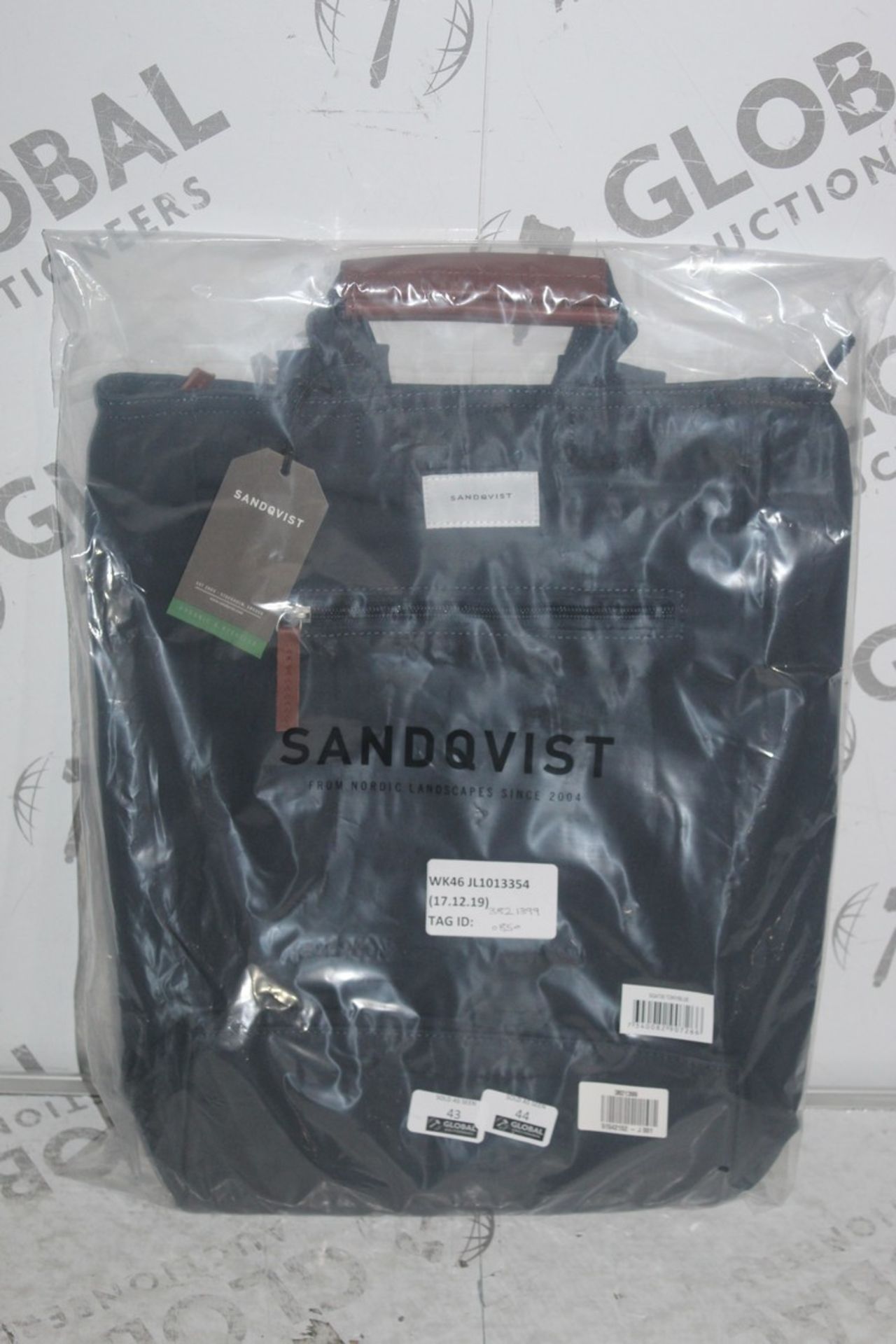 Sandqvist Tony Blue Backpack RRP £85 (3821399) (Public Viewing and Appraisals Available)