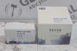 Assorted Items to Include a Set of 4 Neom Scented Oils and a Neom De Stress Luxury Scented Candle