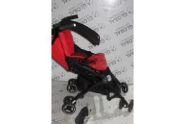 GP Pocket Red and Black Kids Push Pram RRP £145 (RET00217444) (Public Viewing and Appraisals