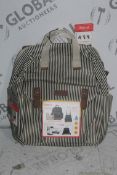 Baby Mel Black and White Striped Easy Clean Nursery Changing Bag RRP £60 (3866671) (Public Viewing