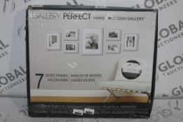 Boxed Gallery Perfect Hang Your Own Set of 7 Wooden Picture Frames RRP £60 (3740697) (Public Viewing