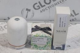 Assorted Neom Items to Include Scent Diffusers, Reed Diffuser Refills and Scented Candles RRP £