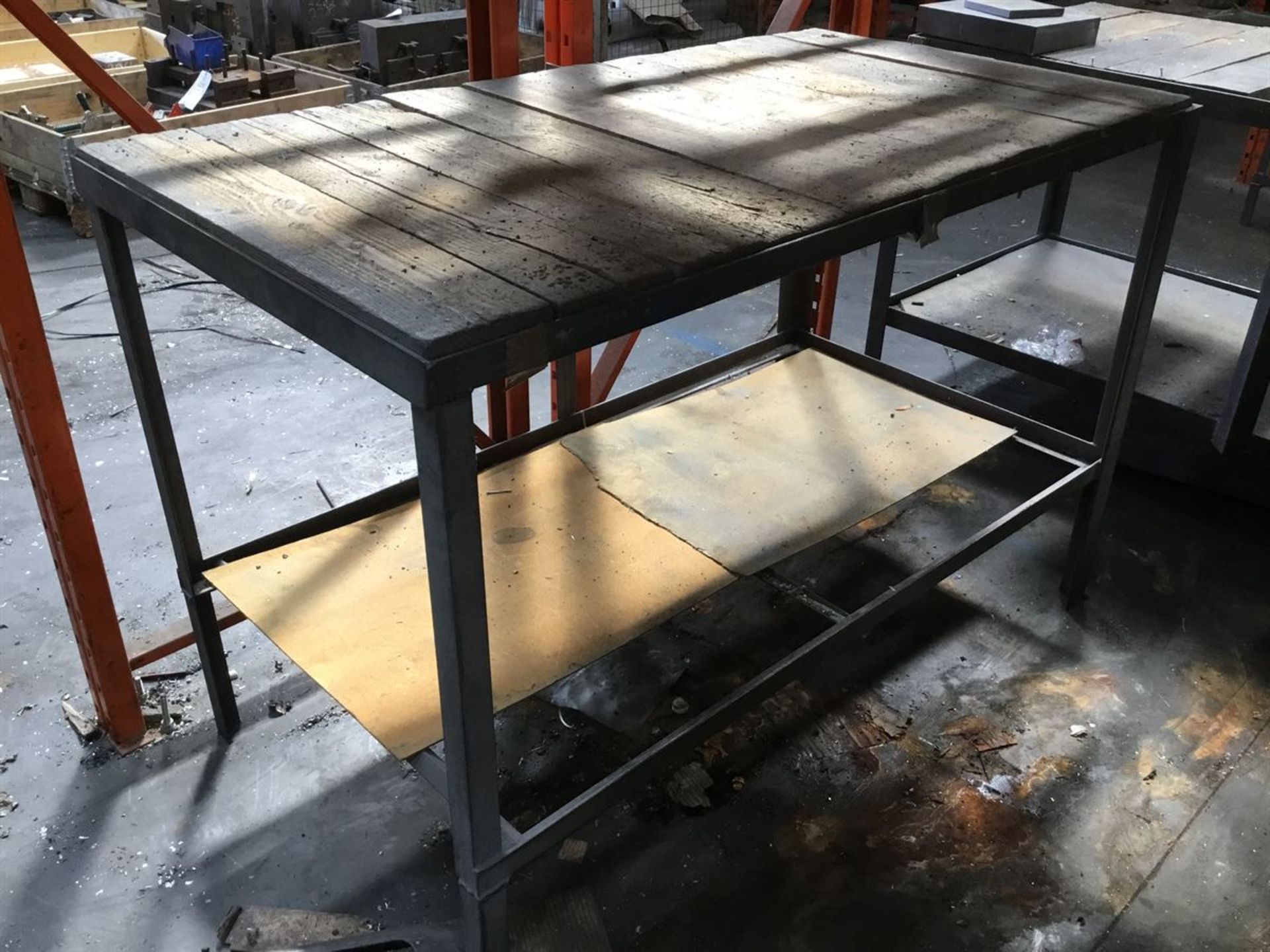 Metal Framed Workbench. 1500 x 800 x 1000hmm