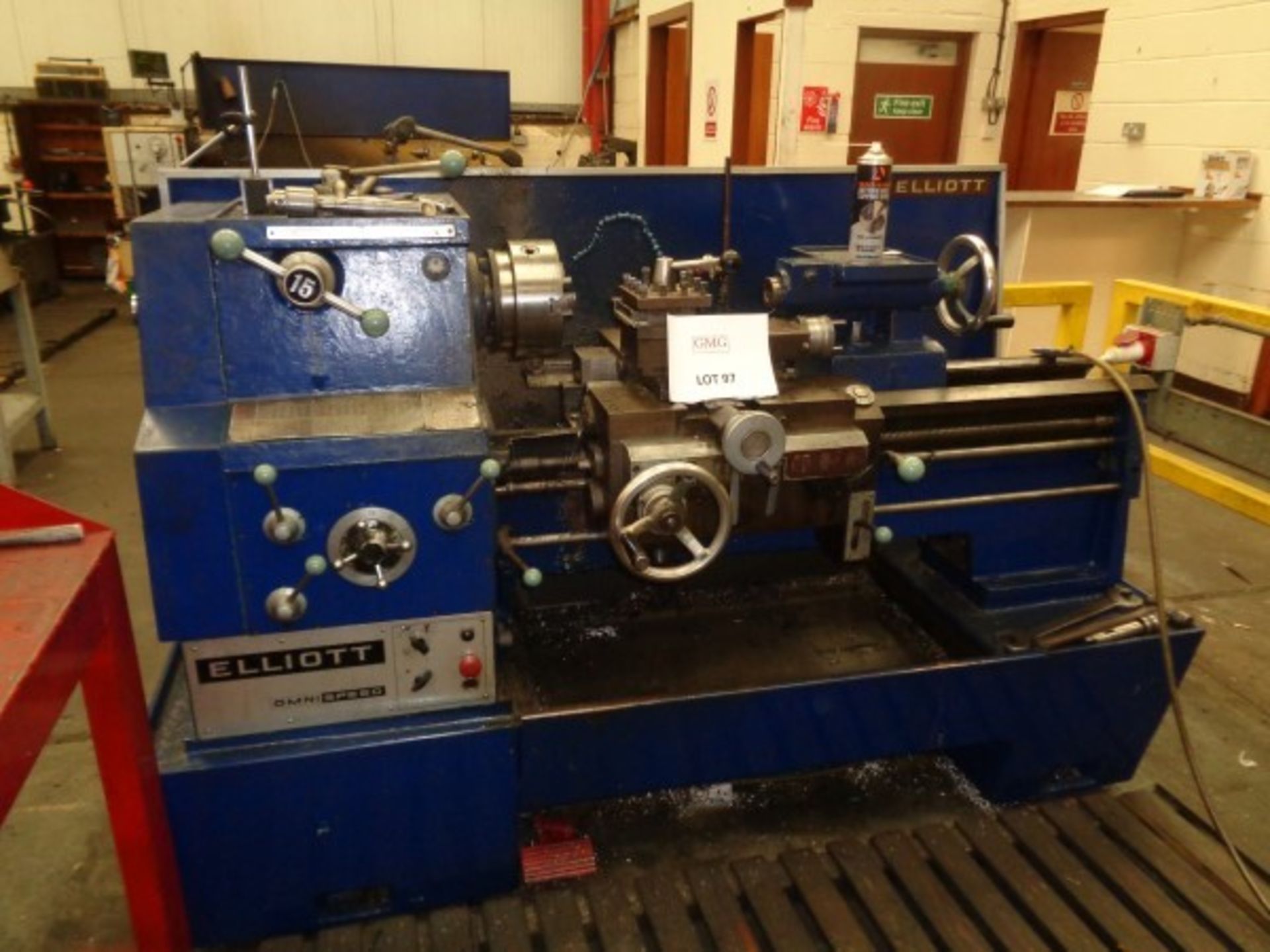 Elliot Omni speed MS15/2500 straight bed centre lathe