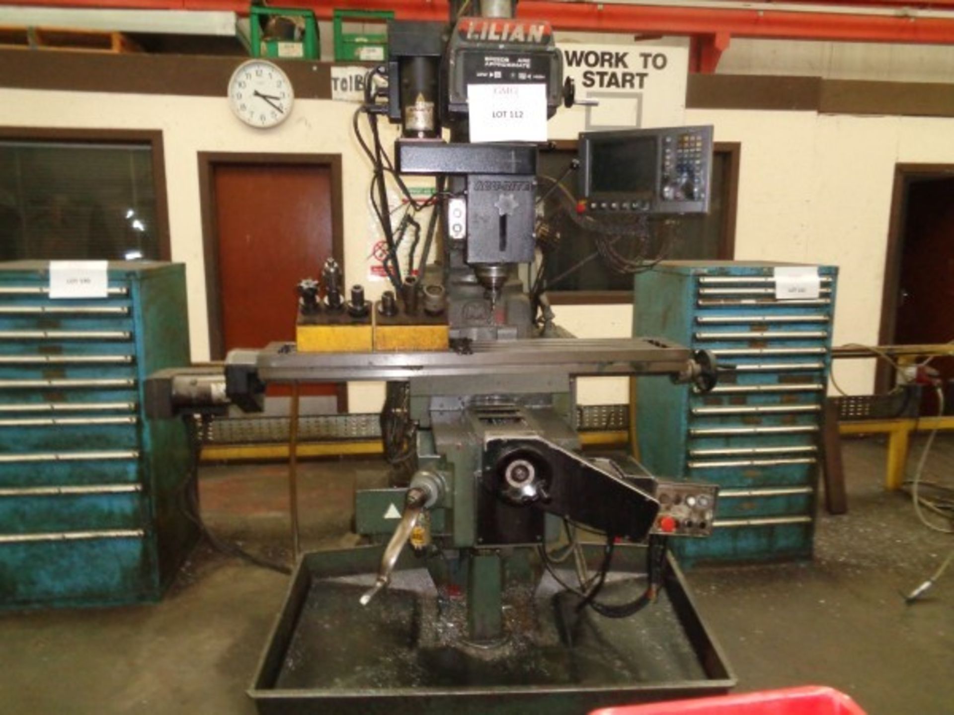 Lilian model 5VH turret mill with Acu-Rite control, Serial No. 10185, Year. 2000