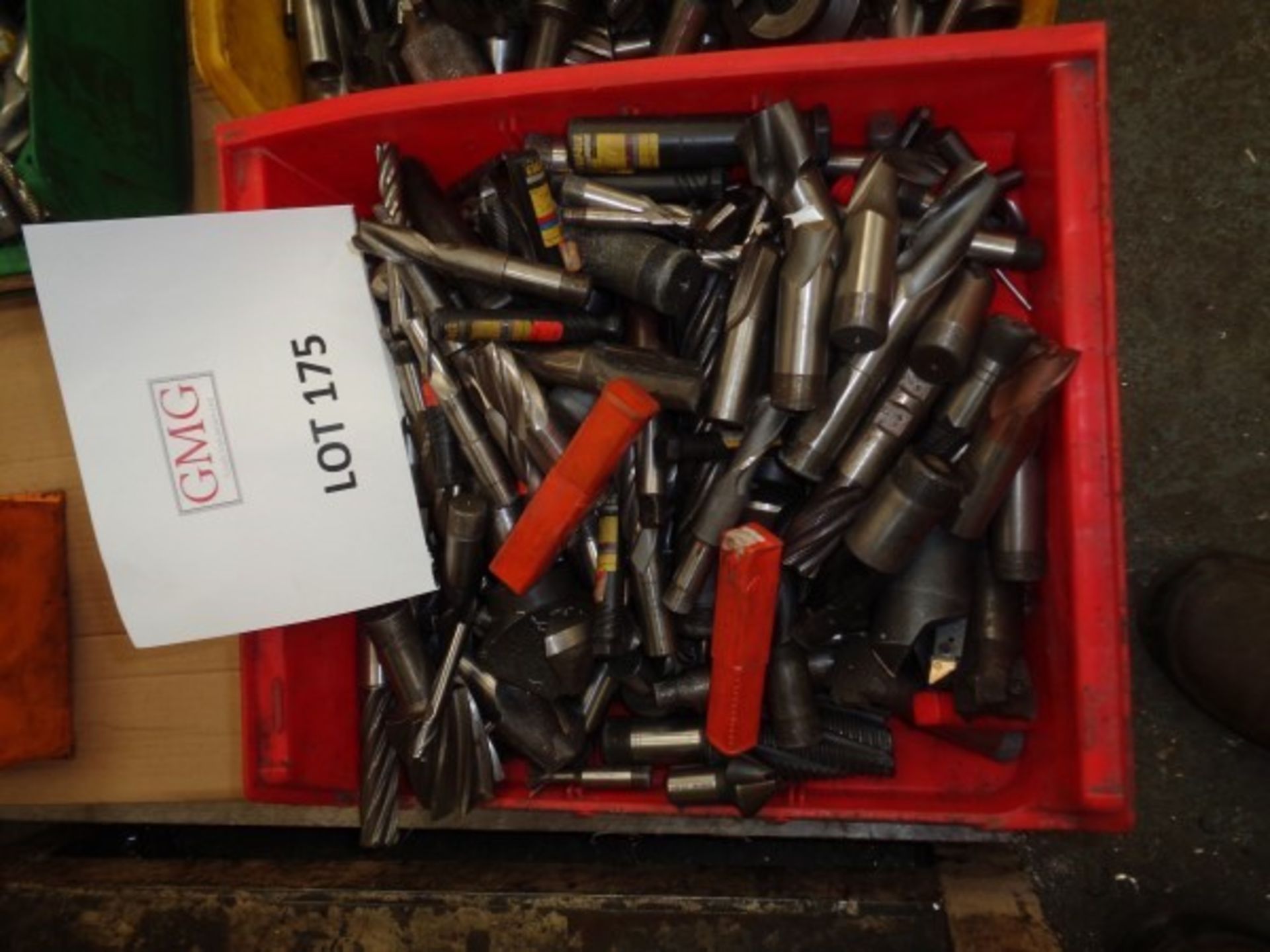 Box of various end mills