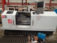 Haas model TL-3 straight bed CNC lathe with Haas control, Serial No. 3094694, Year. 2012