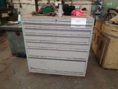 Multi drawer tool cabinet