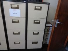 2 x four drawer filing cabinets