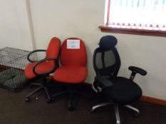 3 x various office chairs