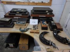 Quantity various imperial outside micrometers