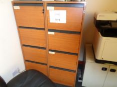 2 x four drawer filing cabinets