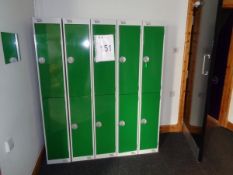 5 x Two door personal lockers