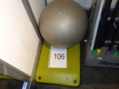 Exercise ball and mat