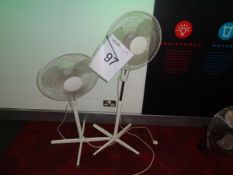 2 x Free standing fans