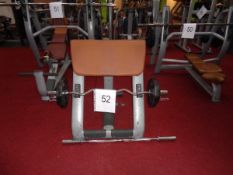 Technogym arm curl lifting frame with four various weights frame preacher machine