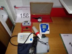 2 x Blood pressure monitors, grip gauge and fat pinch tester