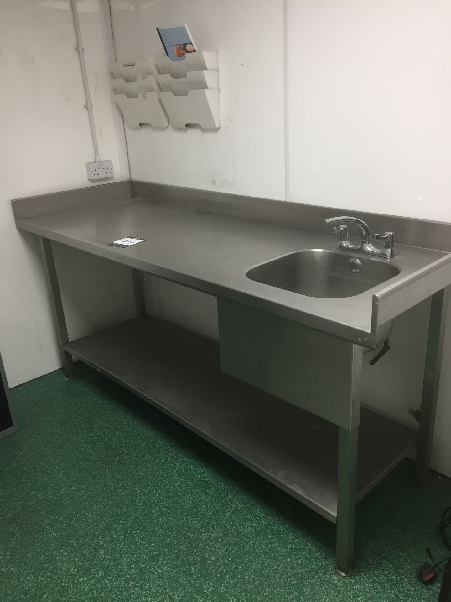 Stainless steel 2000mm sink/drainer with undershelf