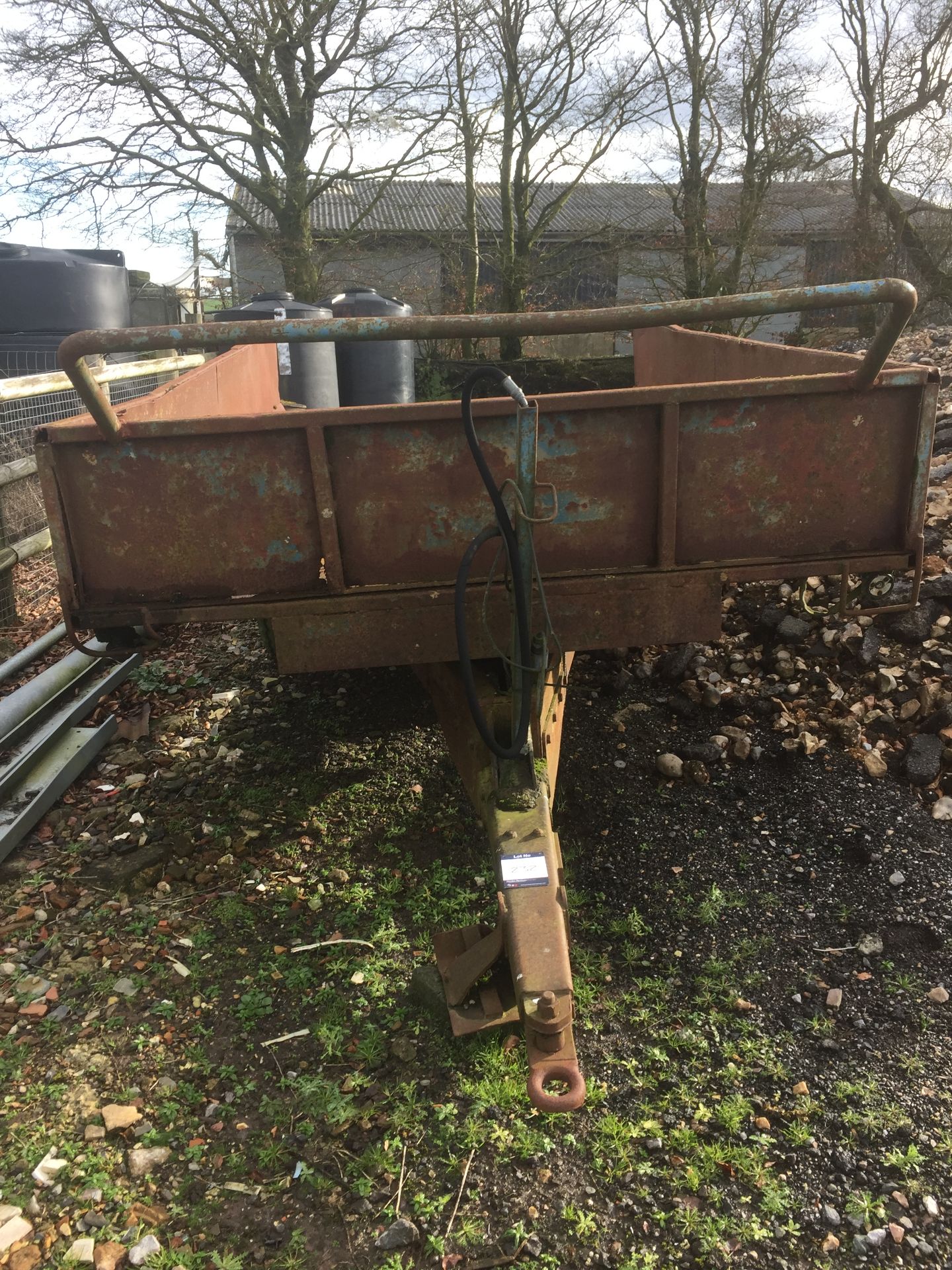 Steel twin axle 13' agricultural tipping trailer