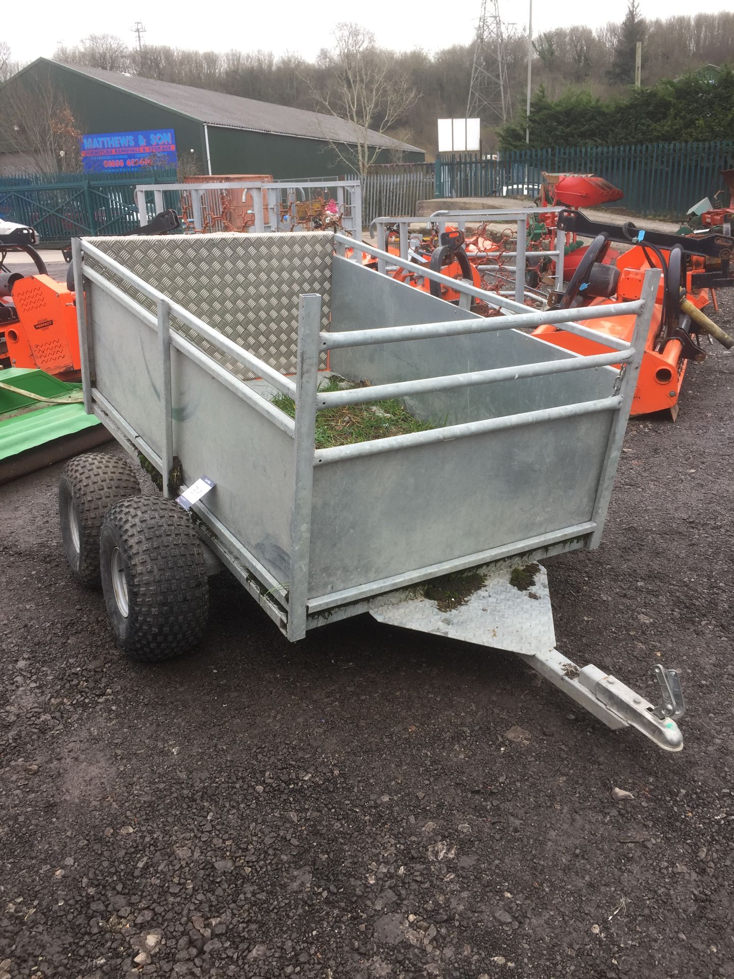 Make unknown 6' x 3' twin axle sheep trailer