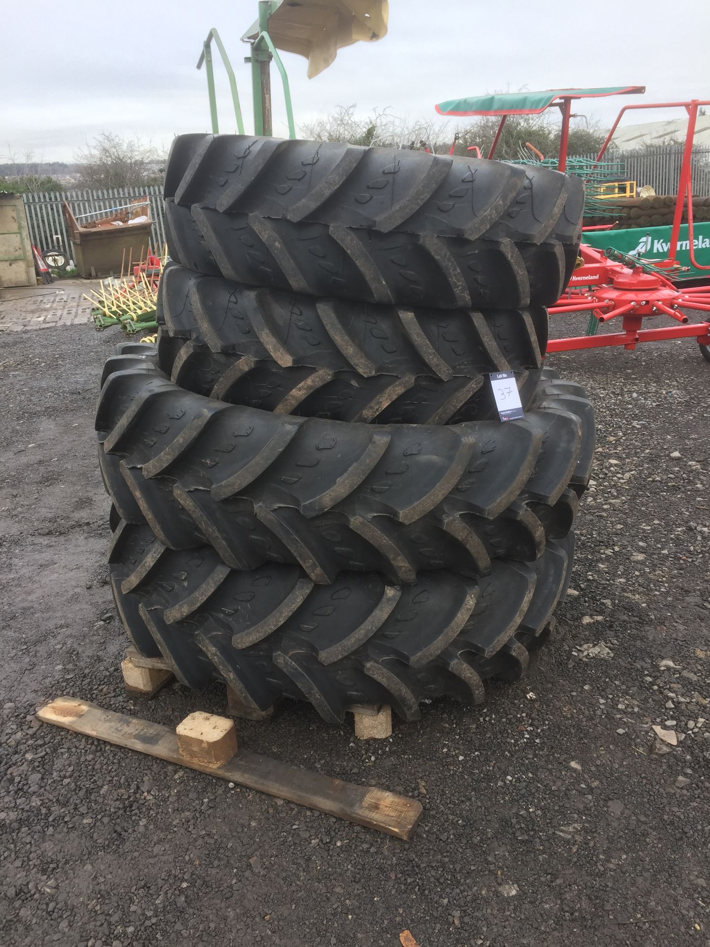 Set of Kleber tyres (front 340/85/24 and rear 420/85/34) approx 50 hours - Image 2 of 2