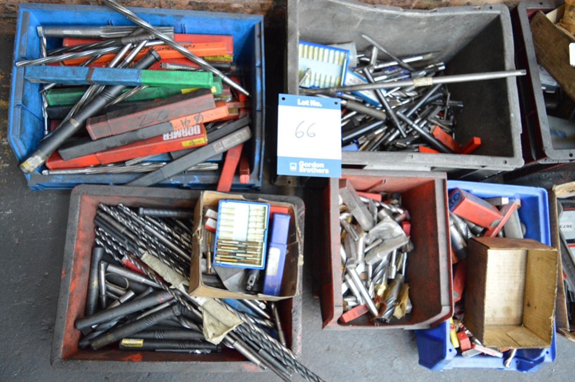 Miscellaneous Lot comprising: spanners, reamers, drills, end mills, linisher belts etc., as lotted