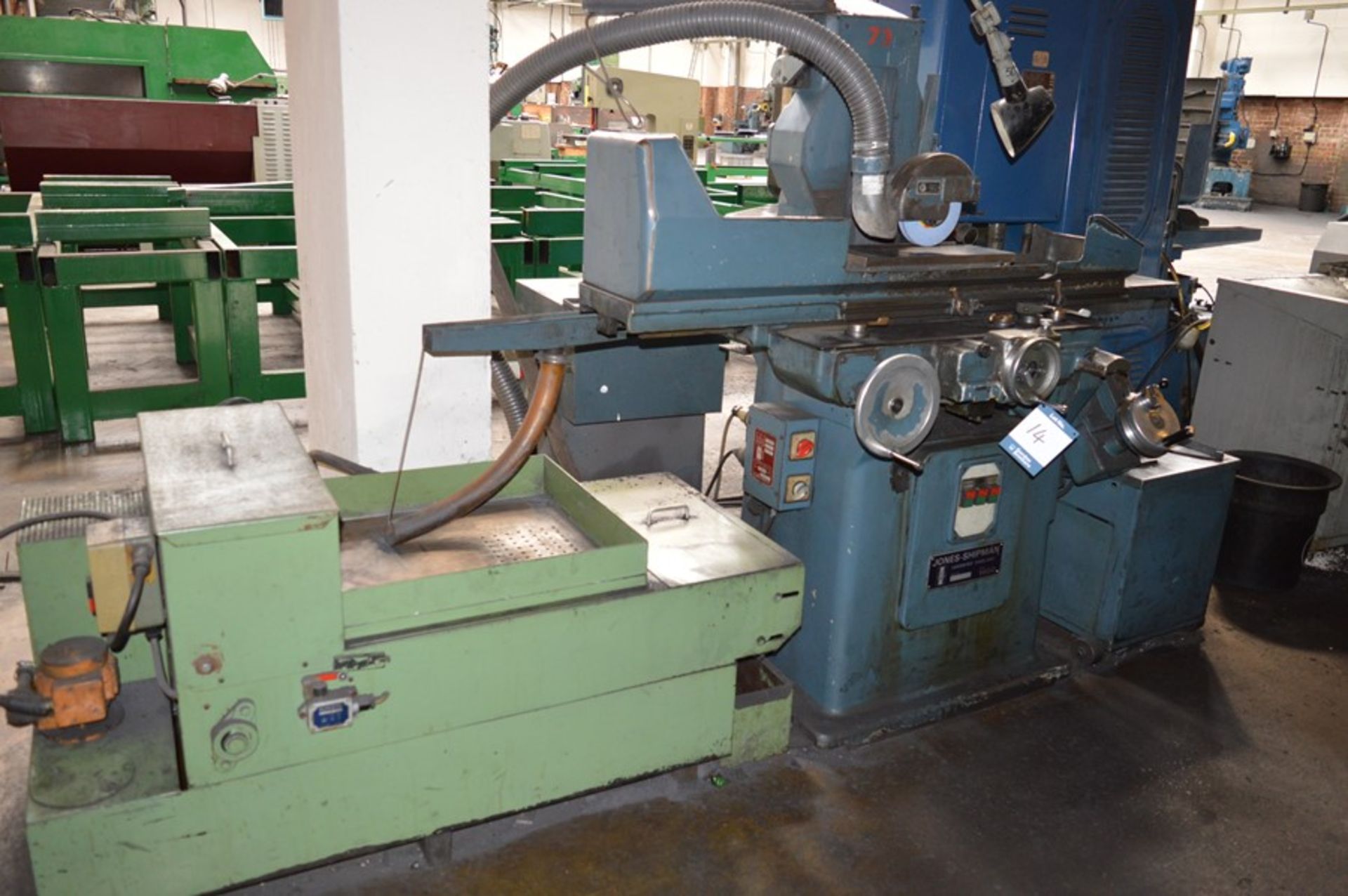 Jones & Shipman, 1400 hydraulic toolroom surface grinder, Serial No. BO75670 with magnetic chuck 18" - Image 2 of 5