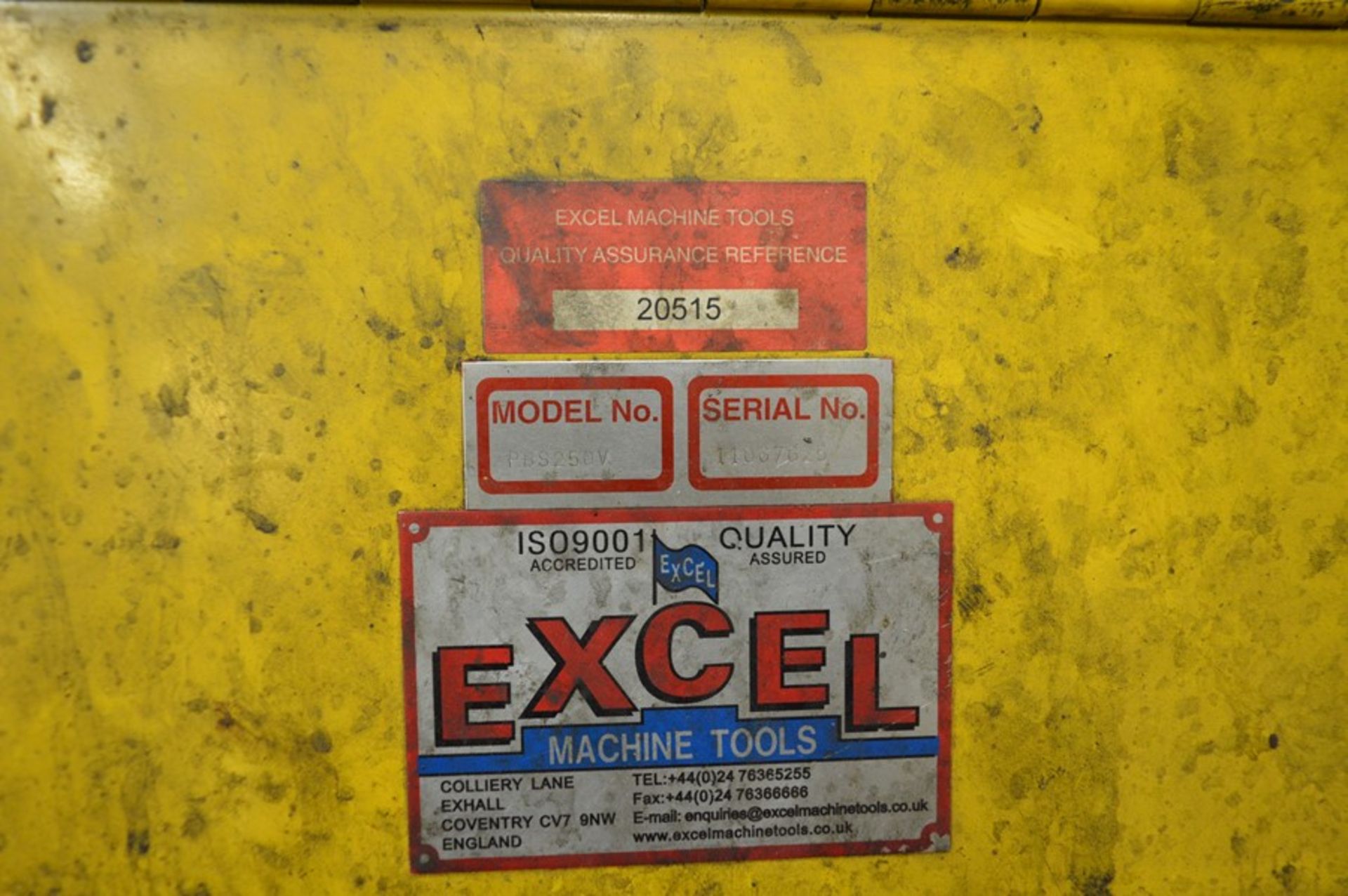 Excel, P85266Y 10" horizontal bandsaw, Serial No. 11067626, blade size: 27mm x 0.9mm x 3300mm - Image 4 of 4