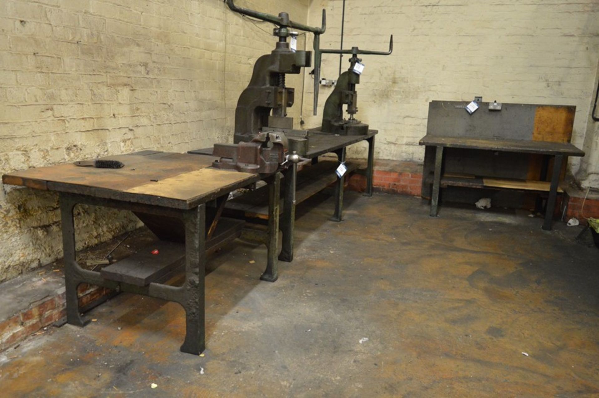 3 x Various fabricated workbenches, as lotted