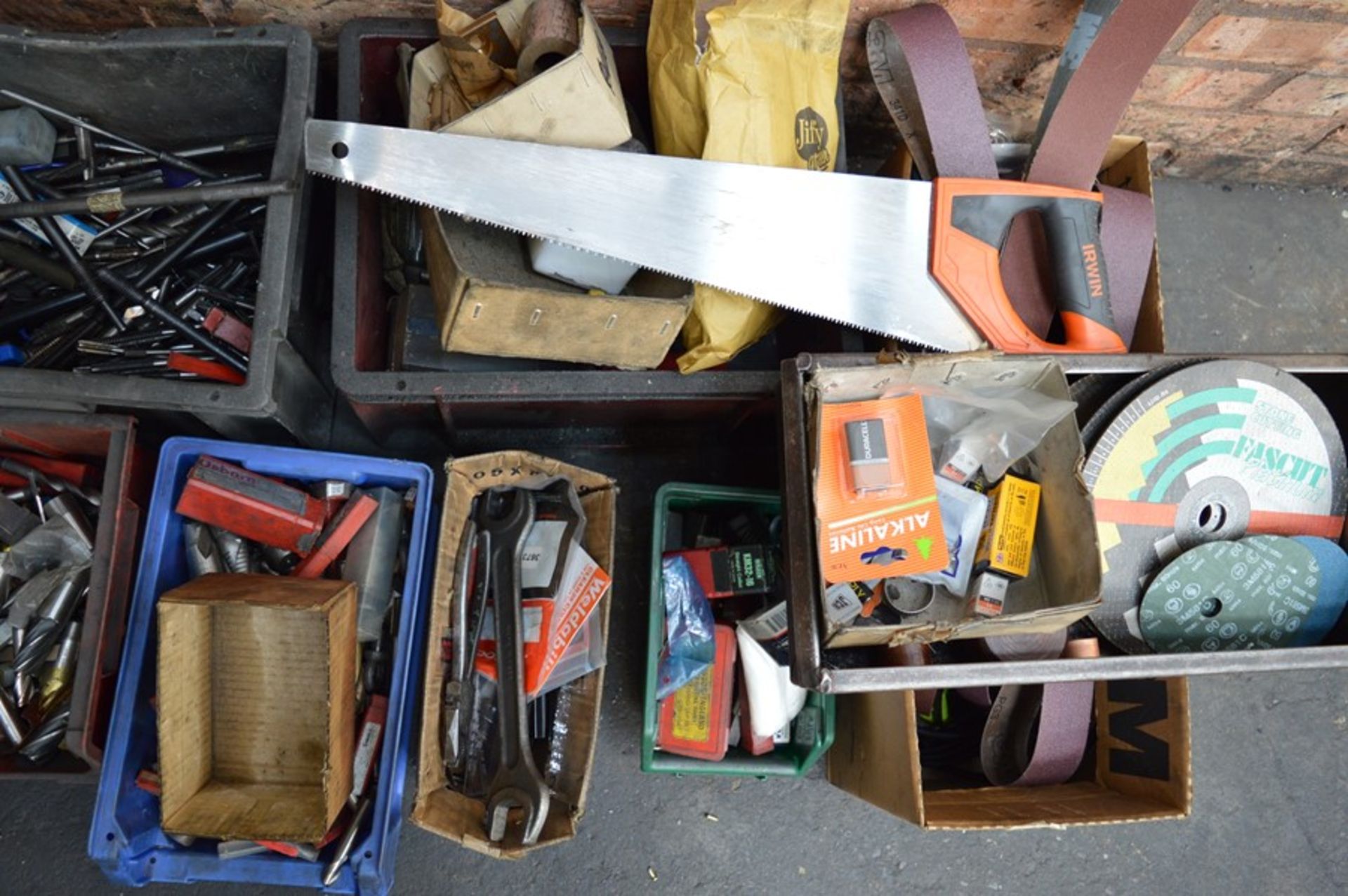 Miscellaneous Lot comprising: spanners, reamers, drills, end mills, linisher belts etc., as lotted - Image 3 of 3