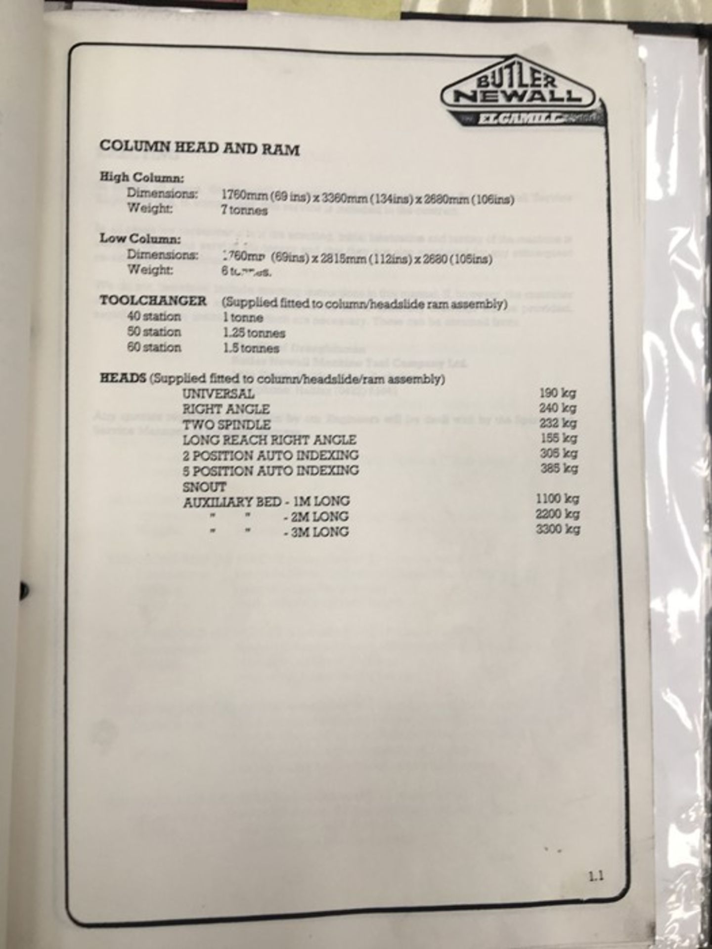 Butler Newhall, Elgamill HE/6M travelling column milling machine, Serial No. 28253 (1987) with - Image 14 of 17