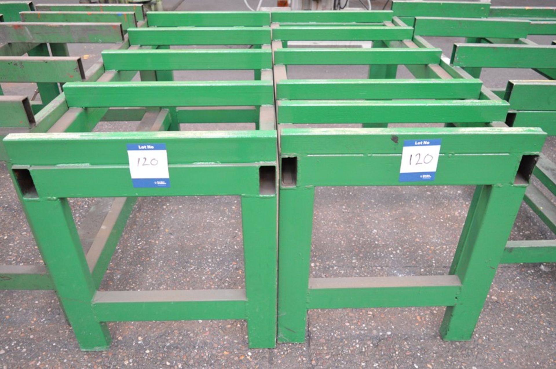 2 x Steel jig stands, APPROX 1.65m x 0.71m x 0.87m(H)