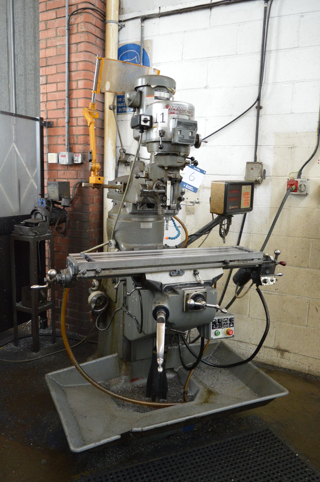 Bridgeport, 2-axis turret mill, Serial No. 162288 with Anilam Mini Wizard, digital readout, Bed size