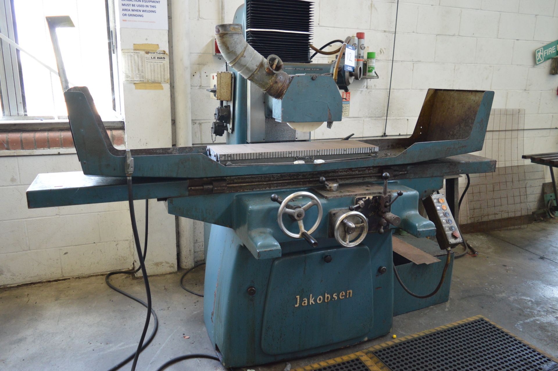 Jakobsen, surface grinder with magnetic chuck, 810mm x 250mm