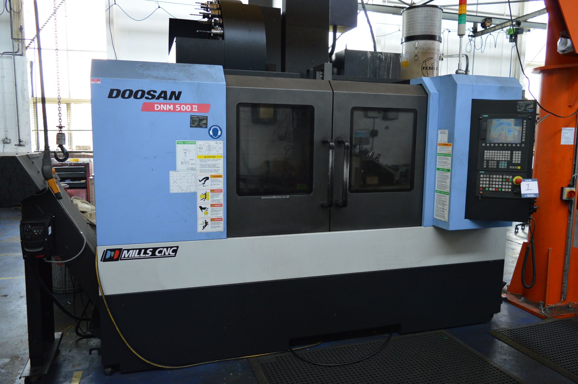 Doosan, DNM 500 II, CNC vertical machining centre, Serial No. MV0010-003030 (2015) 30-head auto tool