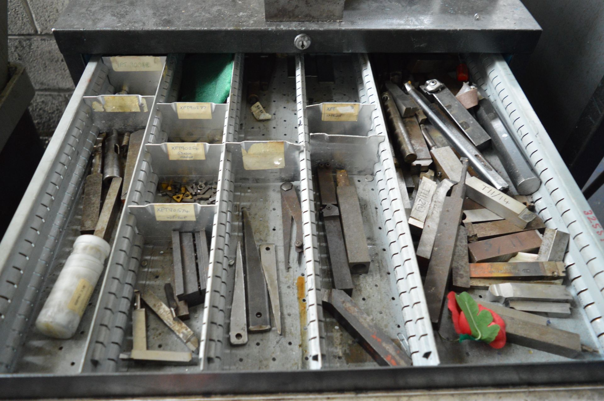 Tool cabinet and contents to include: jaws, drills, reamers etc., as lotted - Image 4 of 4