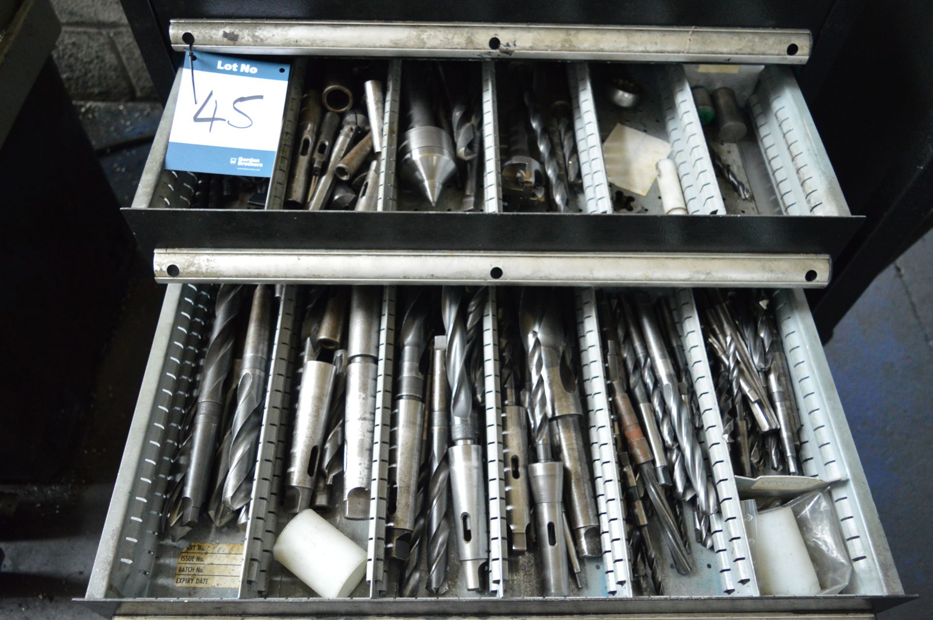 Tool cabinet and contents to include: jaws, drills, reamers etc., as lotted - Image 3 of 4