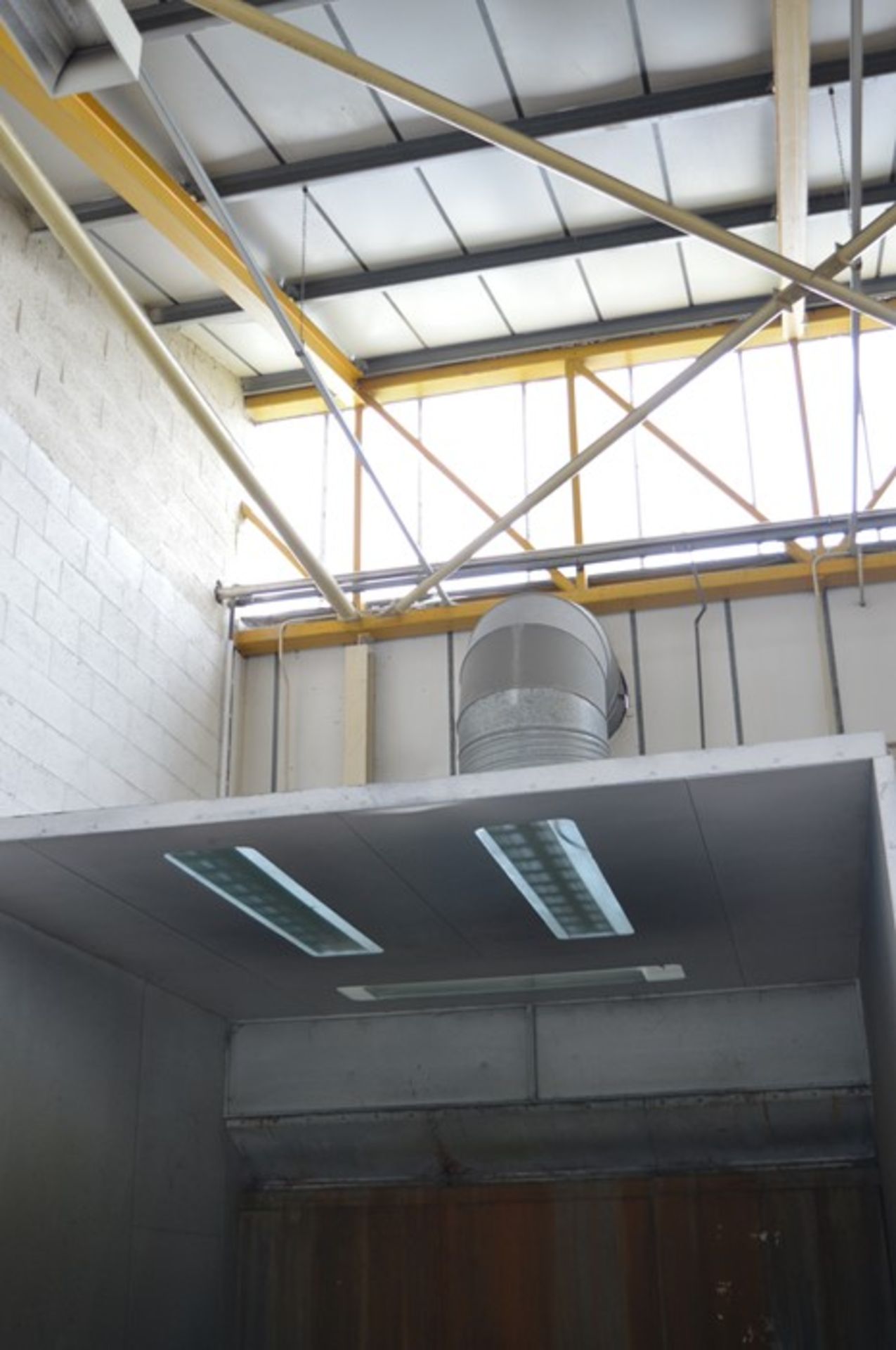 Wet back spray booth, Approx: 3m x 2.5m to include associated extraction etc., as lotted - Image 3 of 3