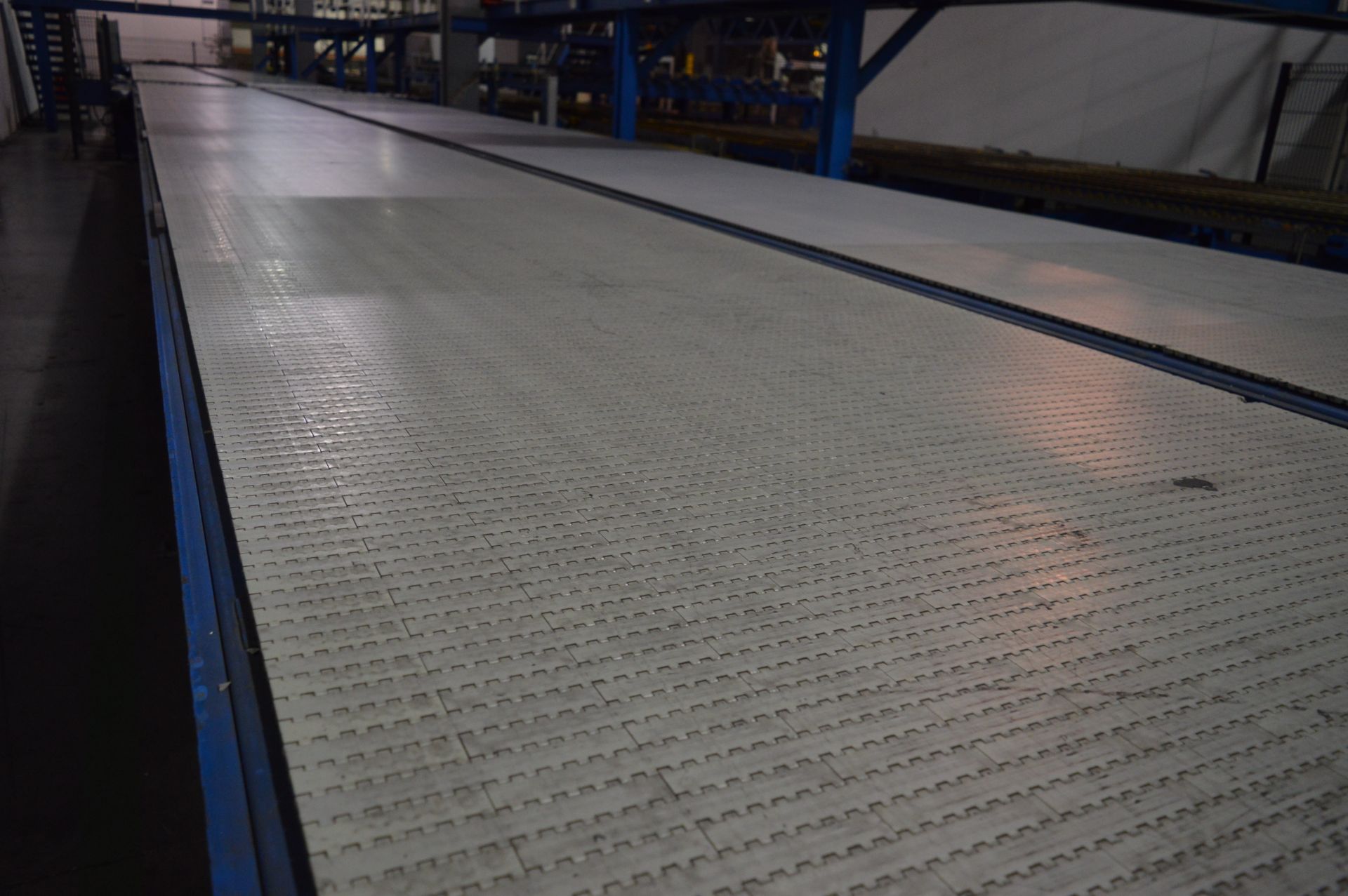 2 x Kraft, modular plastic motorised conveyors (2006) Each 17m (l) x 1.4m (w) (Due to the complexity - Image 2 of 4