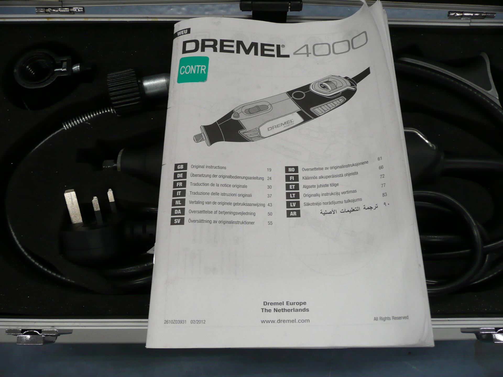 Dremel, 4000 225 multitool electric handheld grinder, 230-240 volts, collet sizes 0.8mm, 1.6mm, 2. - Bild 3 aus 4