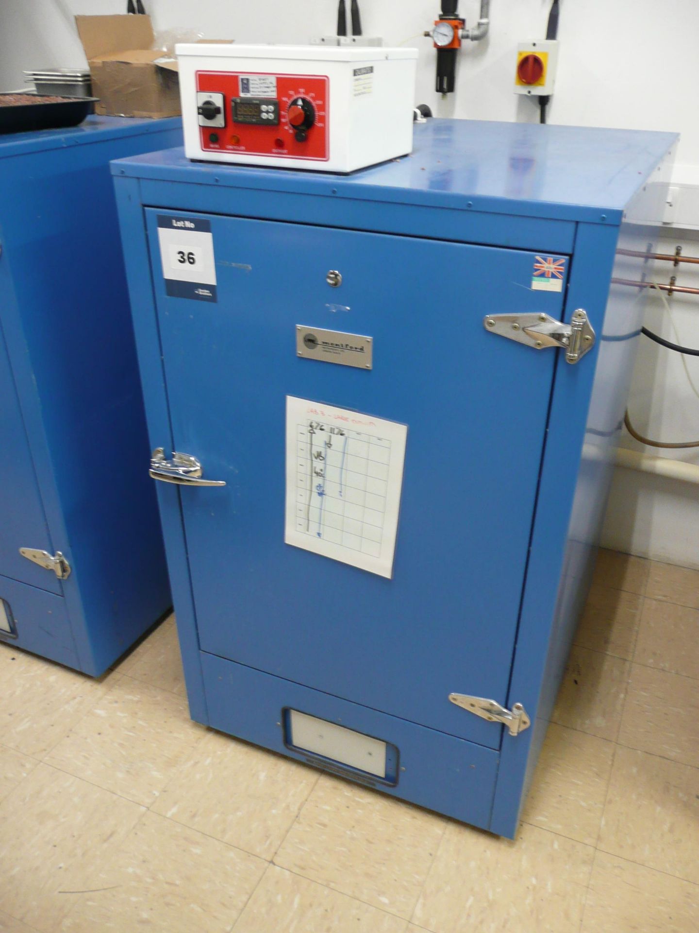 Montford, Electric Lab oven, temperature range 30-250 degrees C, five adjustable shelves, 230