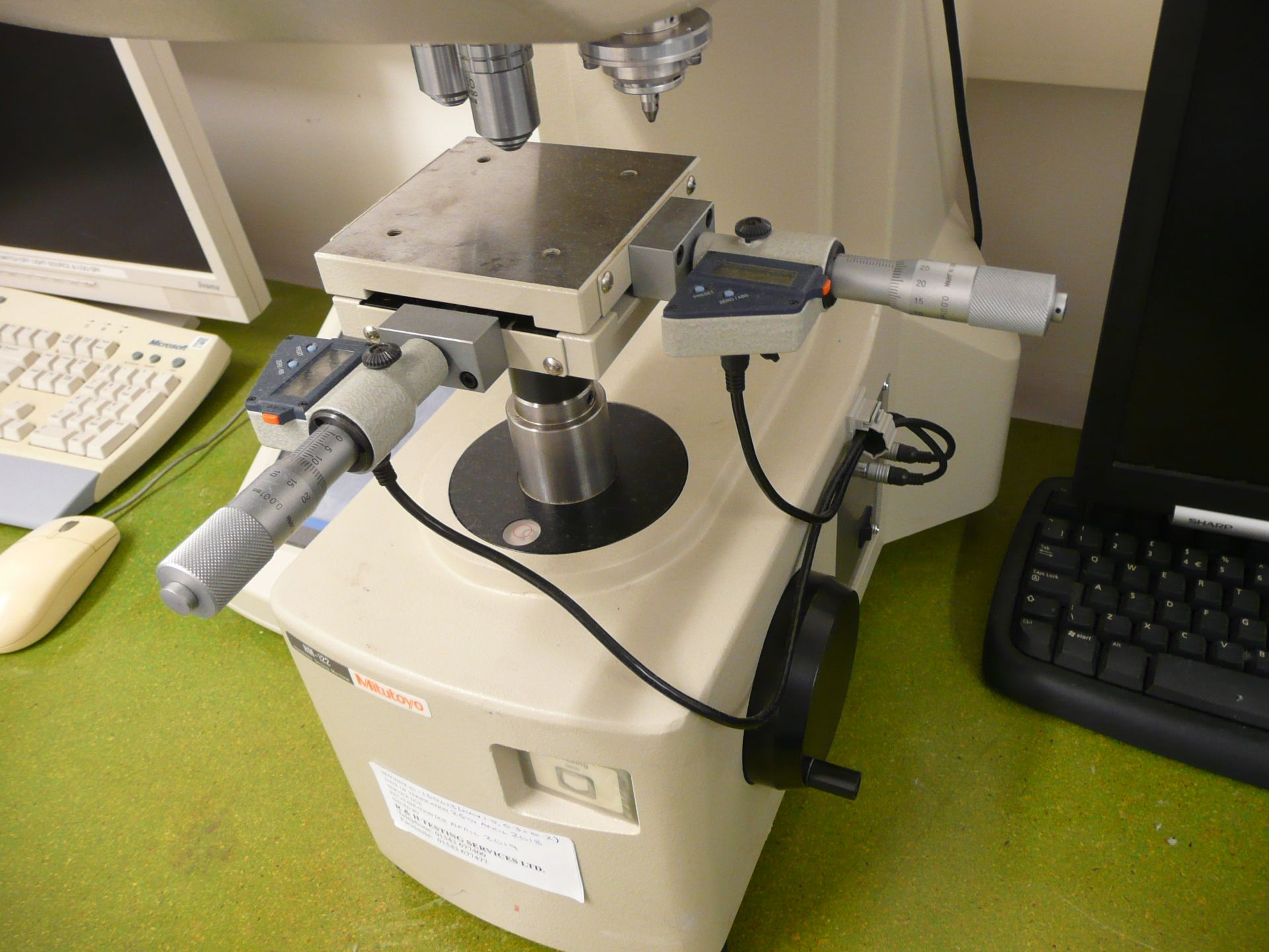 Akashi, Mitutoyo, HM-122 hardness testing inspection machine, Size 620 x 600 x 900mm, microscope - Image 5 of 7