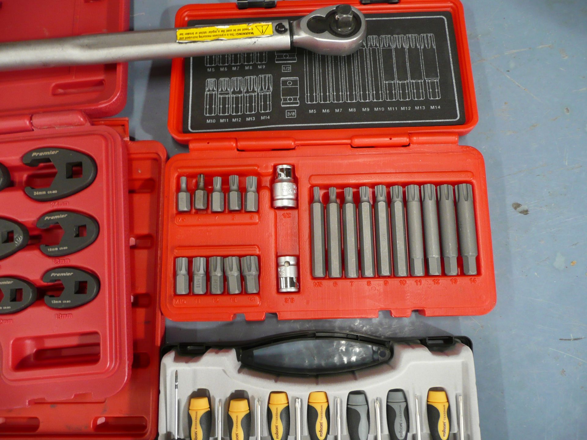 Range of hand tools including: 1x Sealey, AK5983 15 piece 3/8" drive crows foot spanners (metric) 1x - Image 5 of 8