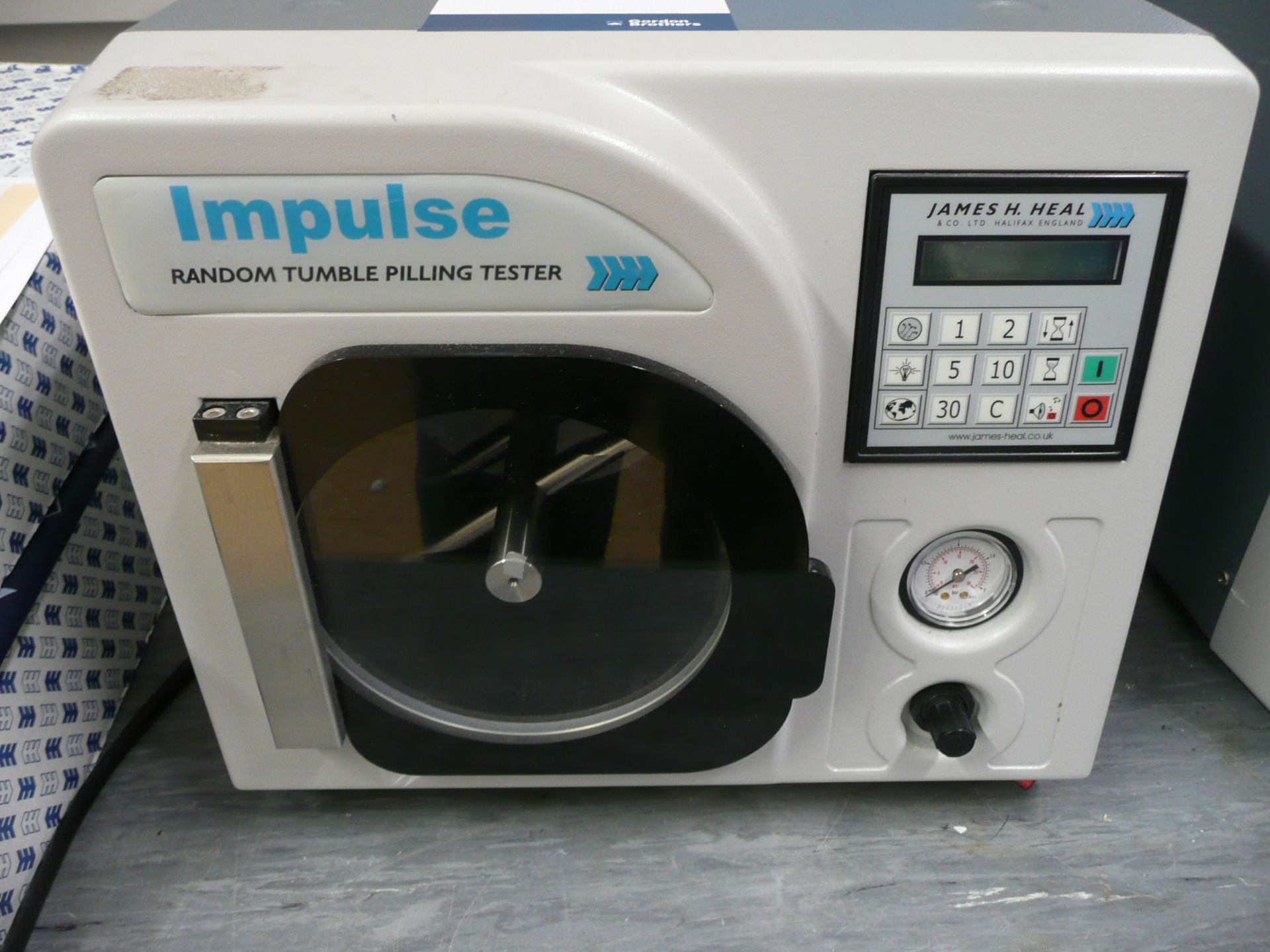 James H Heal, 616 Impulse, random tumble pilling tester Size 360 x 530 x 310mm Serial No. 616/09/ - Image 2 of 3