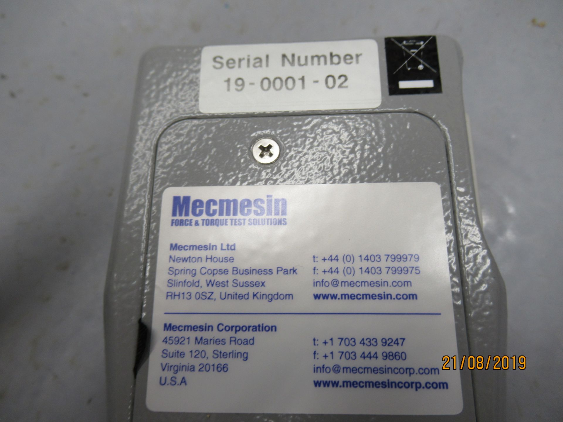 Macmesin, AFG 100N advanced force gauge Serial No. 19-0001-02 - Image 3 of 5
