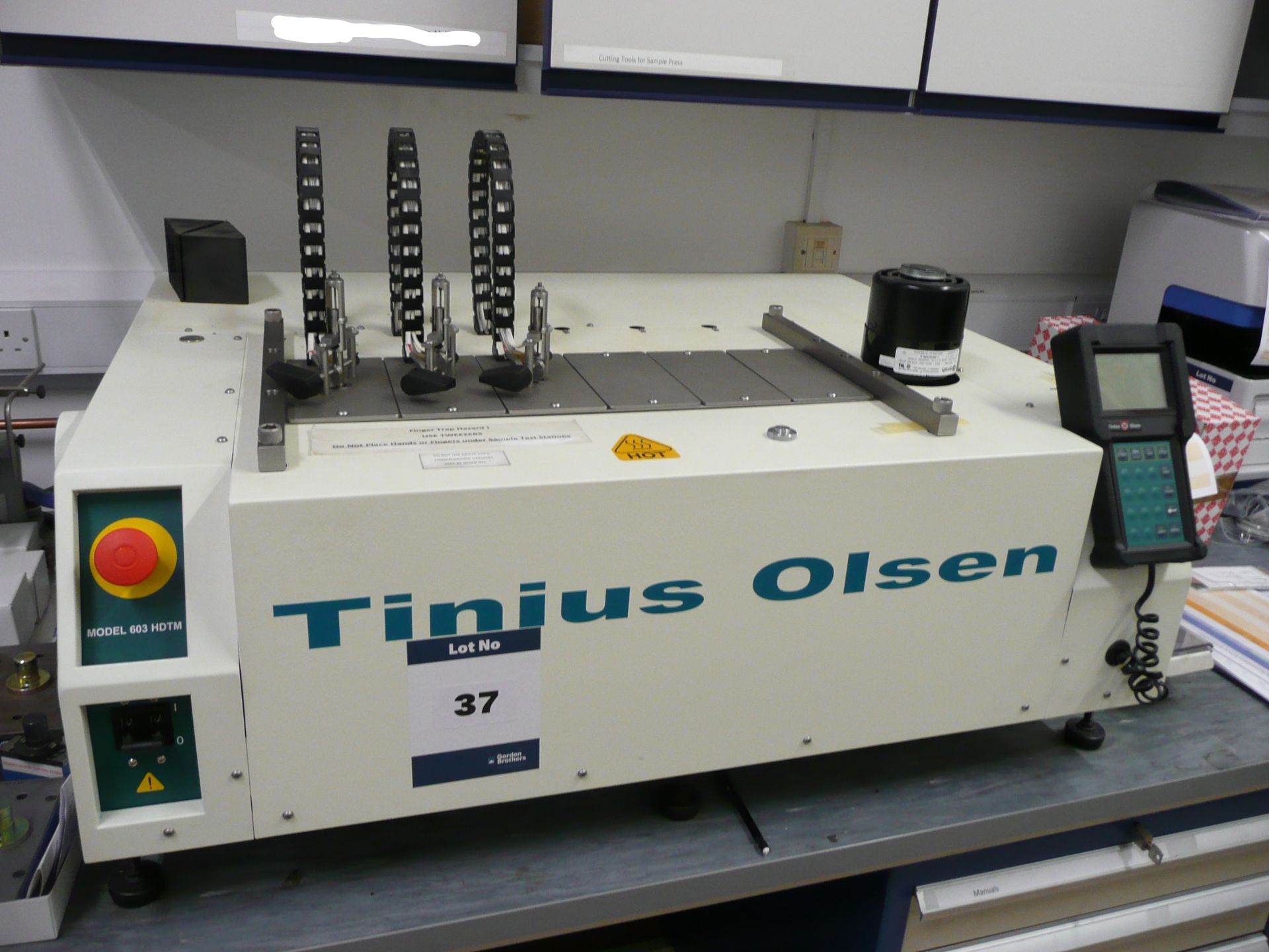 Tinius Olsen, 603/HDTM, heat deflection temperature tester, 220 volts with pendant hand control Size