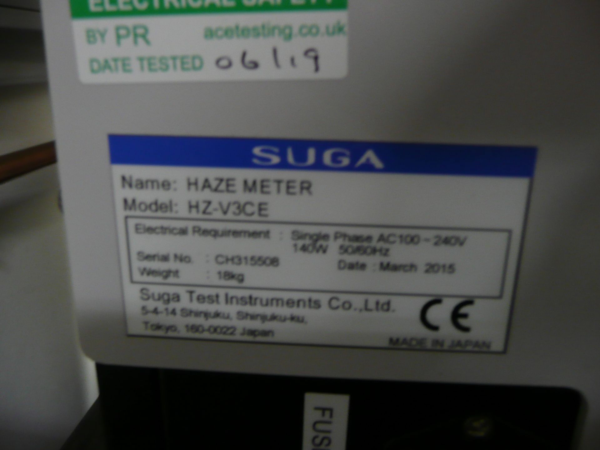 Suga, HZ-V3CE, Haze meter 100/240 volt Size 320 x 300 x 500mm DOM: 1998 Serial No. CH315508 - Bild 4 aus 4